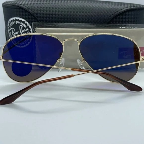 BNWT Rayban Aviator sunglass Gold/Brown Polarized lenses 3025 Assorted siz… - Picture 3 of 6